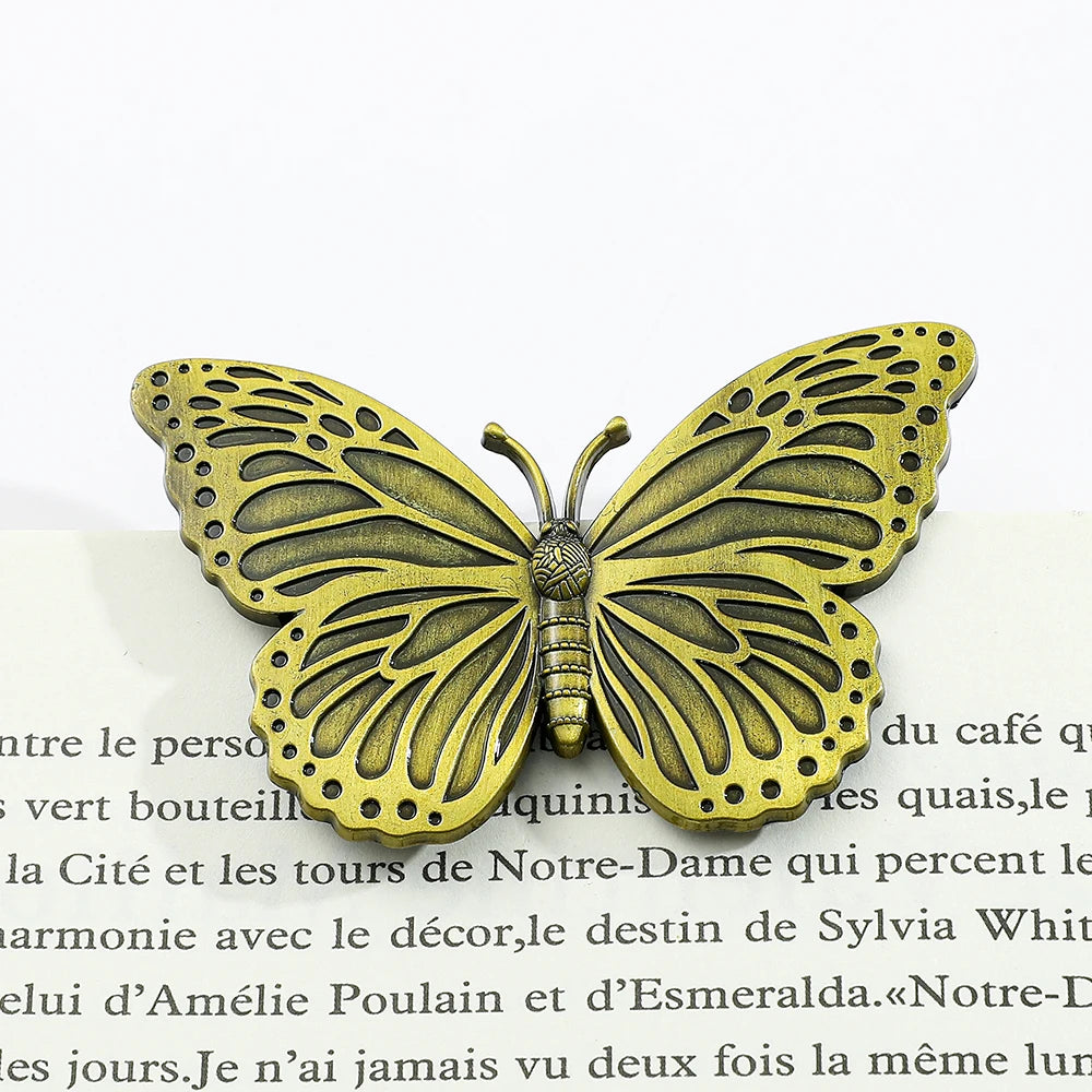 Vintage motýl vážka knižní spona