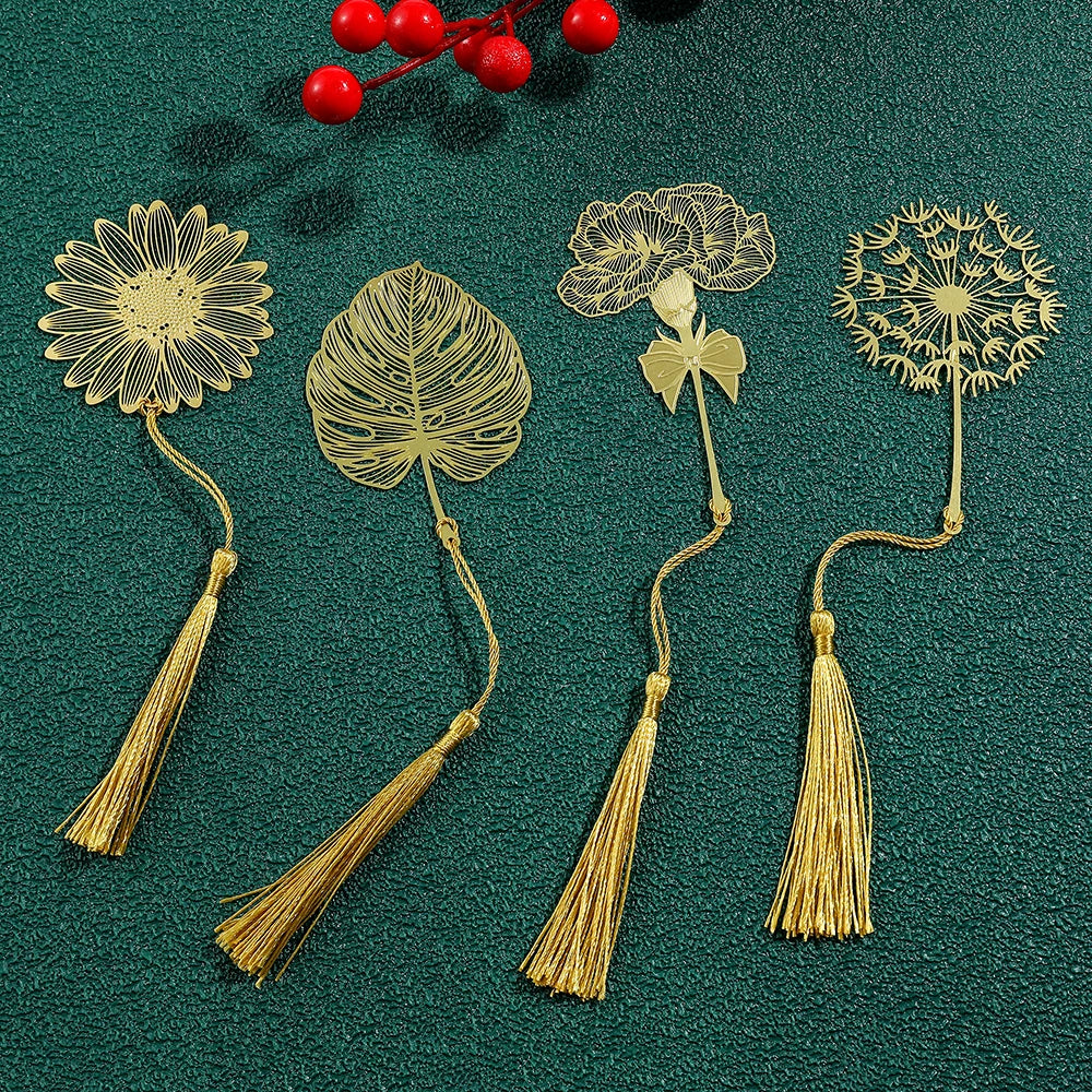 Vintage Flower Leaf Book Marks