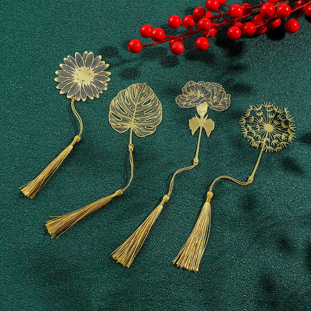 Vintage Flower Leaf Book Marks
