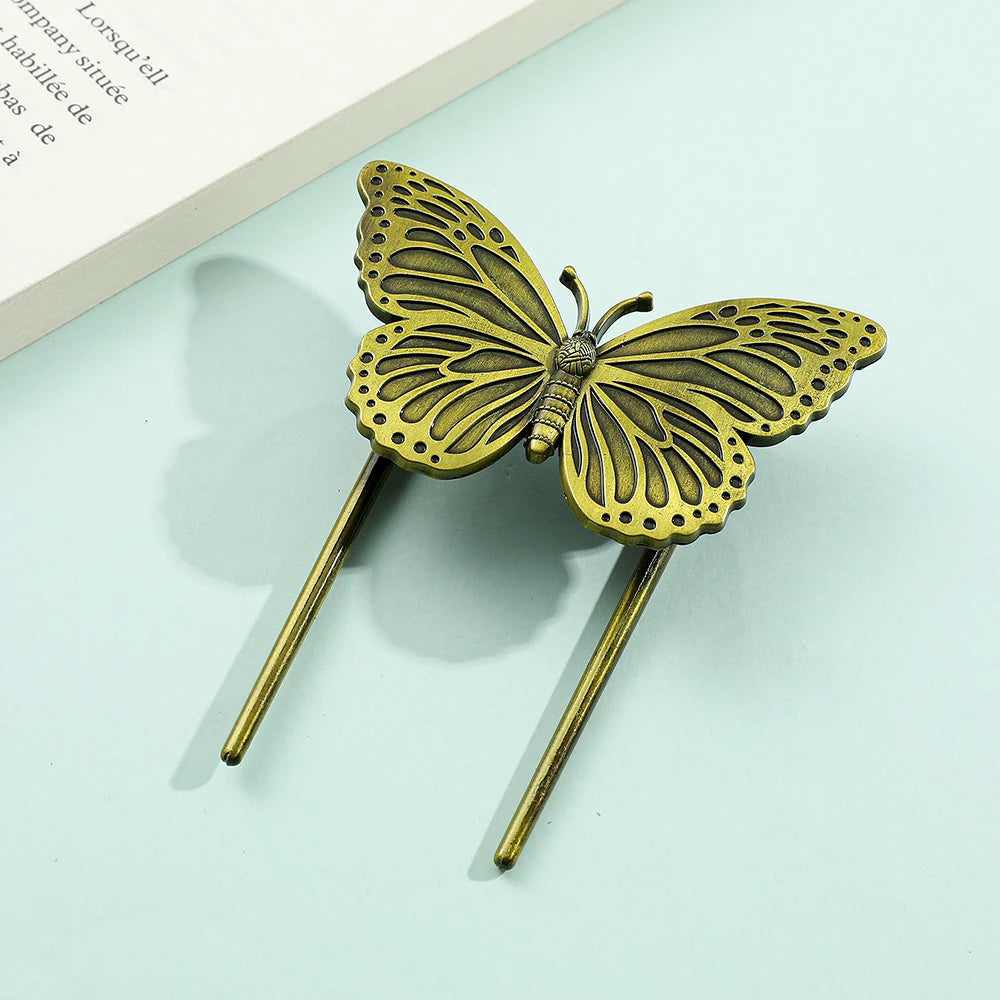 Vintage motýl vážka knižní spona