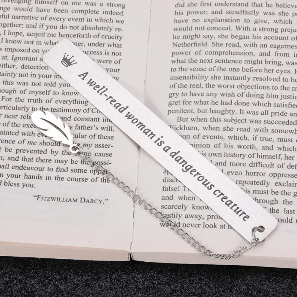 Metal Bookmark a Well-read Woman is a Dangerous Creature