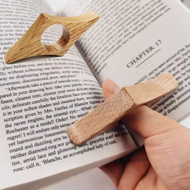 Wooden Thumb Page Holder