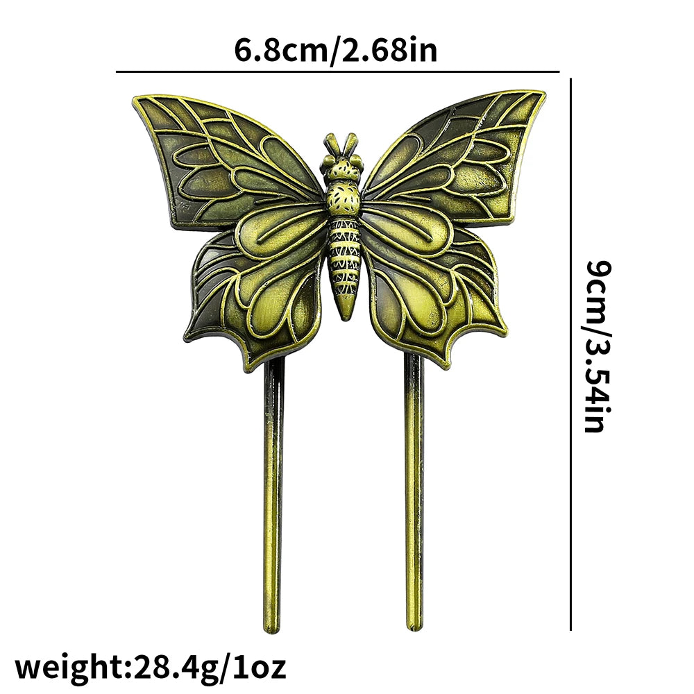 Vintage motýl vážka knižní spona