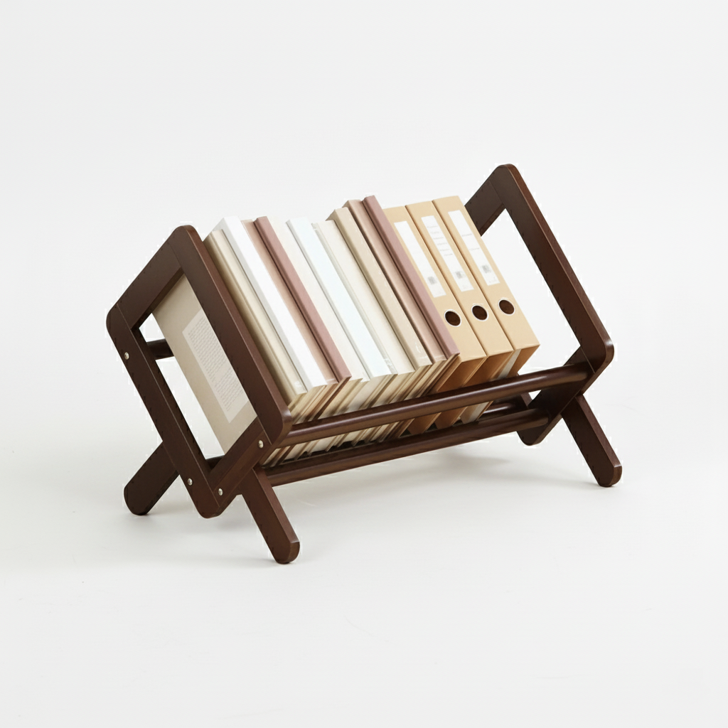 Bamboo A-Frame Bookshelf